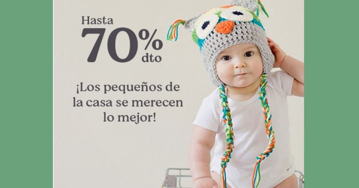 Hasta el 70% de descuento en productos de bebé