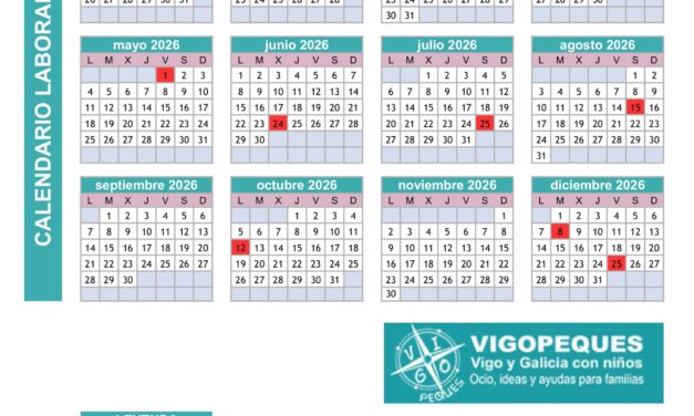 Calendario Laboral en Galicia 2026: estos son los festivos y puentes