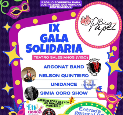 Una tarde solidaria en familia: así será la IX Gala de Bicos de Papel