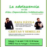 Rafa Dávila ofrece una charla sobre altas capacidades en la UNED de Pontevedra
