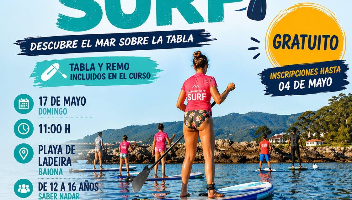 Paddle surf en Baiona: jornada gratuita para jóvenes en la playa de Ladeira
