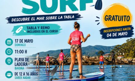 Paddle surf en Baiona: jornada gratuita para jóvenes en la playa de Ladeira