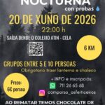 La II Andaina Nocturna con pruebas regresa a Cela con una noche de aventura, retos y diversión