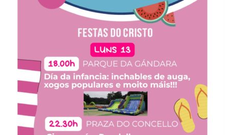 Festas do Cristo 2026 en Salceda con hinchables, fiesta de la espuma y actuación del Combo Dominicano