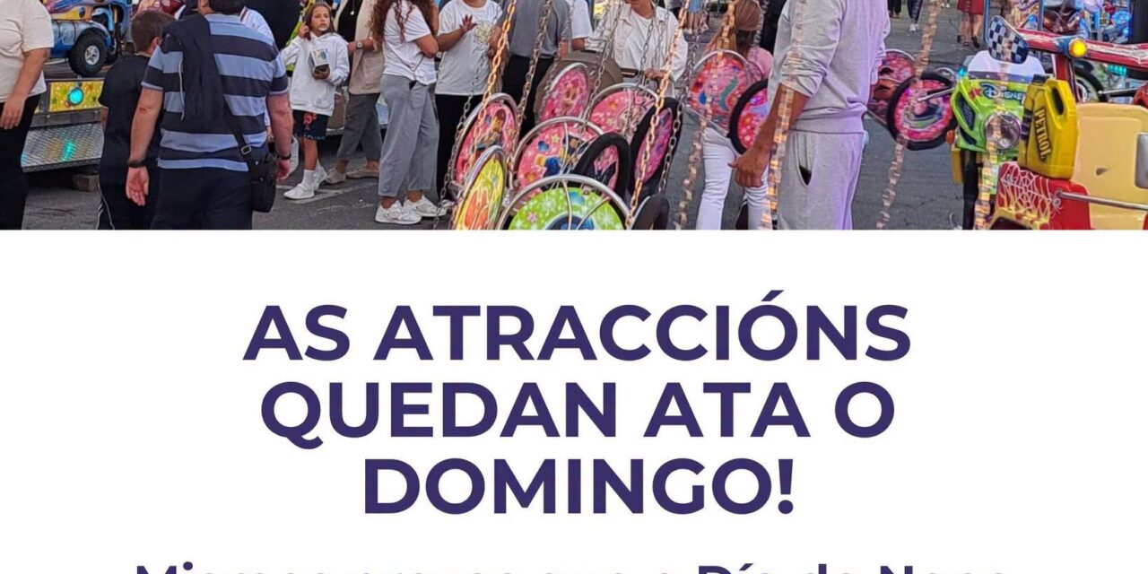 Las atracciones de las Fiestas de Marín seguirán abiertas hasta el domingo con precios del Día del Niño