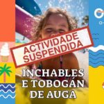 Tobogán gigante e hinchables de agua en O Porriño