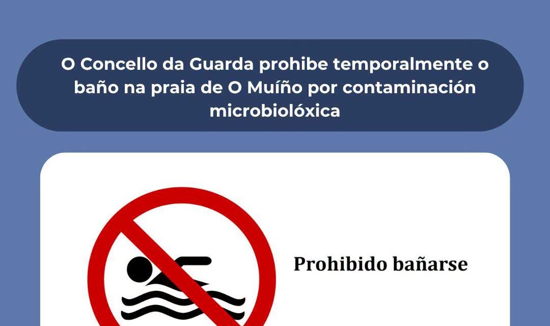 Prohibido el baño en la playa de O Muíño, en A Guarda, por contaminación microbiológica