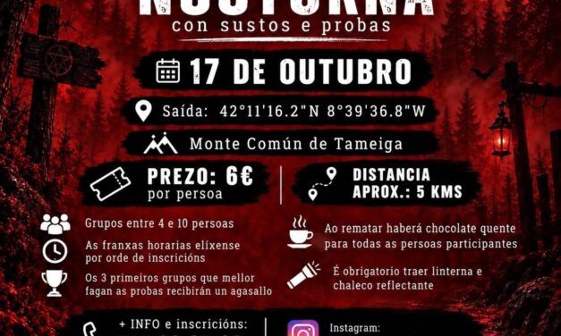 Andaina Nocturna de miedo en el Monte Común de Tameiga